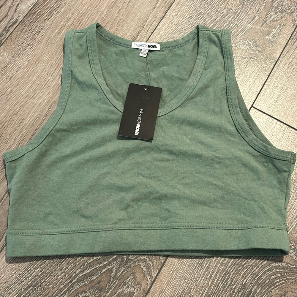 Green Fashion Nova Crop Top